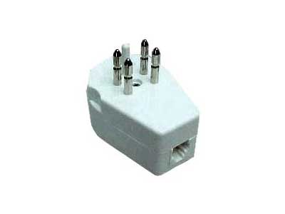Plug Adapters Extension Cords and Telephone Jacks 220-240 Volt, Telephone Jack AU4