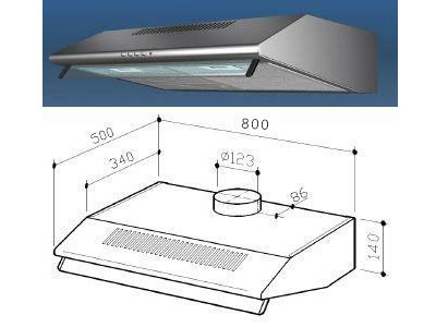 Ductless Range Hood 220-240V 50HZ Multistar® MUC30HDSS