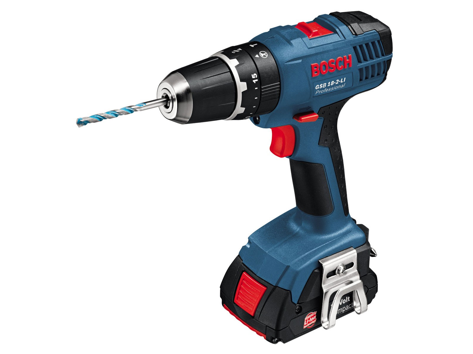 Cordless Impact Hammer Drill 220-240 Volt, 50 Hz Bosch GSB18-2-Li