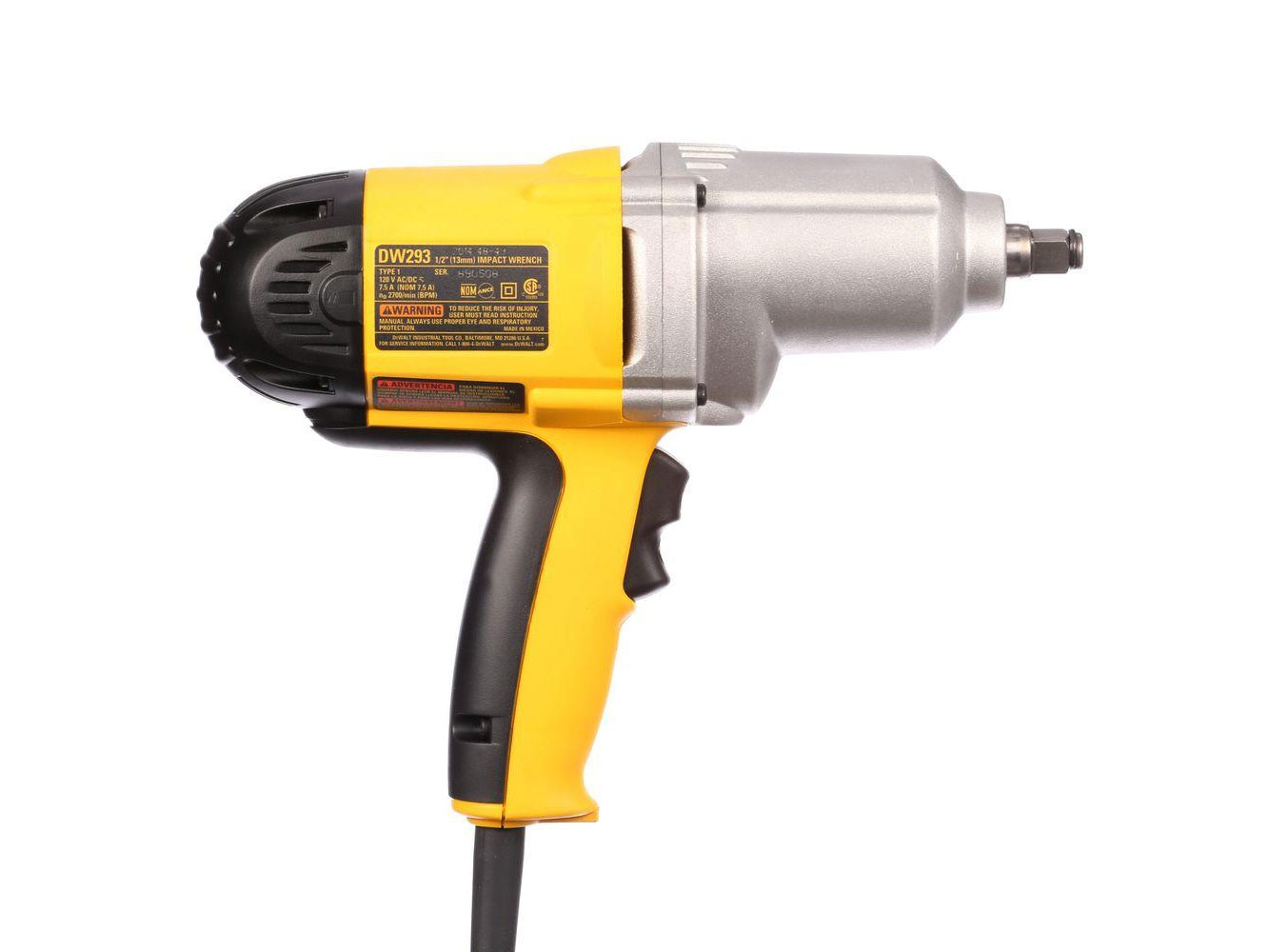 Impact Wrench 220-240V 50/60HZ Dewalt DW293