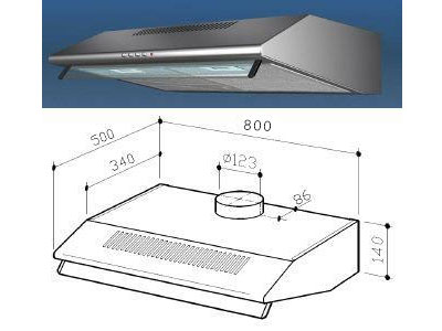 Ductless Range Hood 220-240V 50HZ Multistar® MUC30HDSS-COM