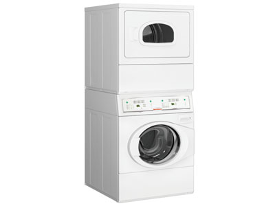 Commercial Electric Stack Washer and Dryer 220-240V 50HZ Speed Queen LTEE5ASP303ZW01